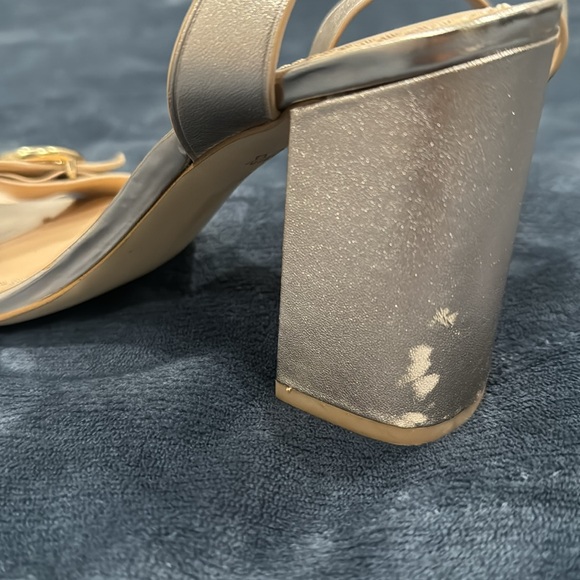 Coach Women's Maddi Rose Gold Leather Heels Size 8 - Picture 8 of 12